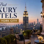 Luxury hotels overlooking New York City skyline in 2026