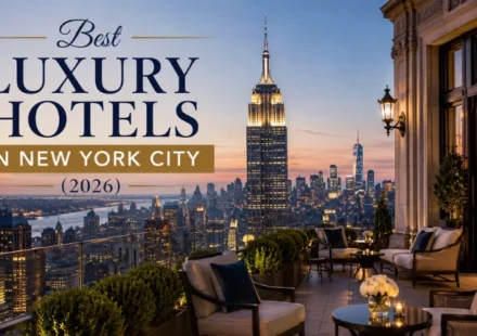 Luxury hotels overlooking New York City skyline in 2026